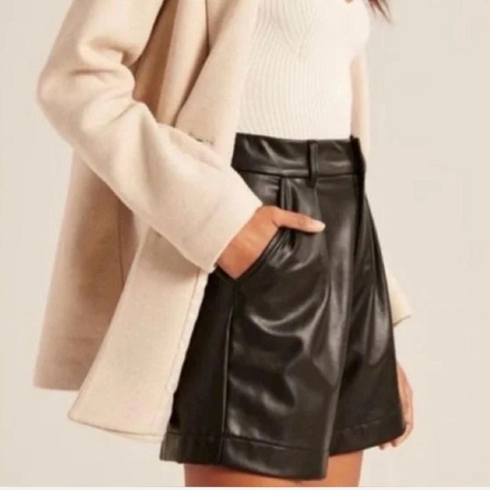 Abercrombie & Fitch Vegan Leather Shorts